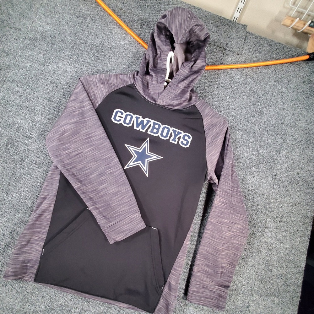Dallas Cowboys Hoodie Youth XL Black Gray NFL Football NFL Team Apparel